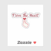 From the Heart Sticker | Handmade Packaging Label (Feuille)