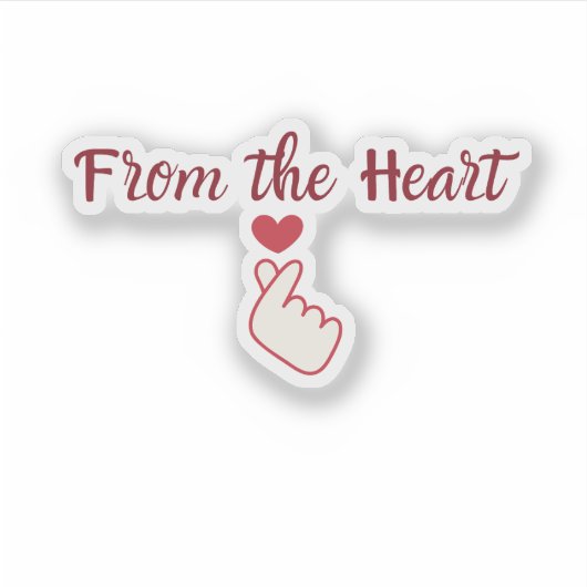 From the Heart Sticker | Handmade Packaging Label (Devant)