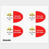 From the Kitchen of Retro Red Yellow Canning Ovale Sticker (Vel)