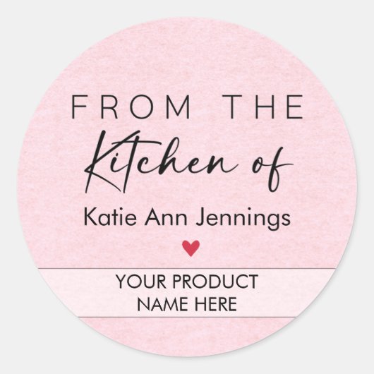 From the Kitchen of Stickers Custom Product Labels (Voorkant)