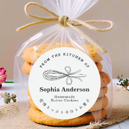 From the Kitchen of Whisk Baking Utensil Minimal Ronde Sticker