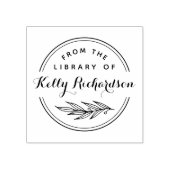 From the Library Of | Hand Drawn Branch & Script Rubberstempel (Afrduk)