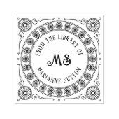 "From the library of" Monogram Library Bookplate Zelfinktende Stempel (Design)