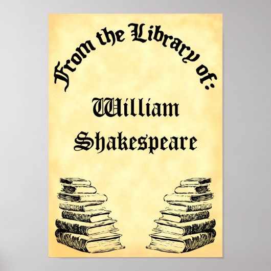 From the Library of Old Books Custom 10x14 Poster (Devant)