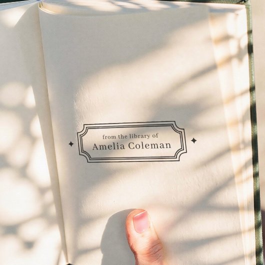 From the Library of Retro Frame Diamonds Book Rubberstempel