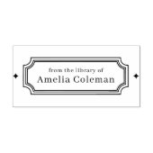 From the Library of Retro Frame Diamonds Book Rubberstempel (Afrduk)