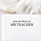 From the Library of Teacher Book Etiket (Insitu)