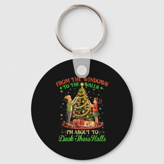 From The Windows To The Walls Funny Christmas Tree Sleutelhanger (Voorkant)