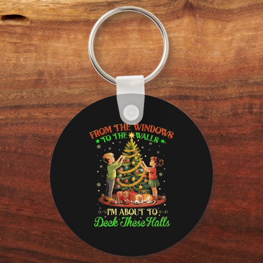 From The Windows To The Walls Funny Christmas Tree Sleutelhanger (Voorkant)