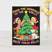 From The Windows To Walls Deck These Halls Christm Kaart (Gele Bloem)