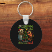 From The Windows To Walls Deck These Halls Raccoon Sleutelhanger (Voorkant)
