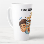 From Zzz to Zoom" T-Shirt - Coffee Mug Face  (Angle gauche)