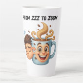 From Zzz to Zoom" T-Shirt - Coffee Mug Face  (Devant)