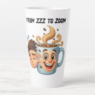 From Zzz to Zoom" T-Shirt - Coffee Mug Face