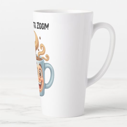 From Zzz to Zoom" T-Shirt - Coffee Mug Face  (Droite)