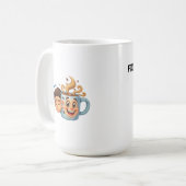 From Zzz to Zoom" T-Shirt - Coffee Mug Face  (Devant gauche)