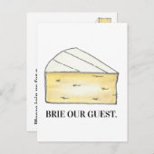 Fromage Cocktail Party Brie Notre Invitation (Devant / Derrière)