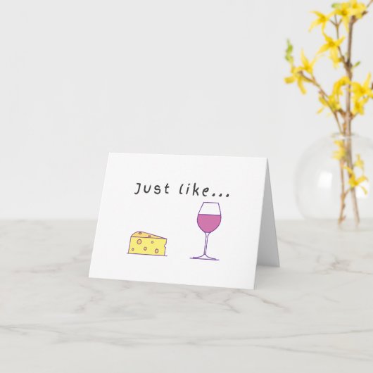 Fromage et vin - carte blanche (Fleur jaune)