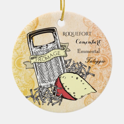 Fromage grater ornement de Noël gourmand (Devant)