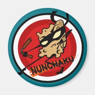 FROMAGE NINJA AVEC MAGNET ROND NUNCHUCKS