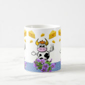 Fromage Plaid Bleu Vache Mug Floral (Centre)