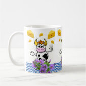 Fromage Plaid Bleu Vache Mug Floral (Gauche)