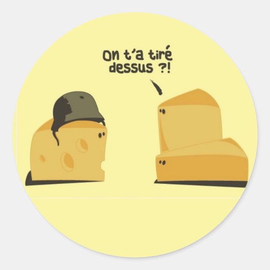 FromageATrous Ronde Sticker (Voorkant)