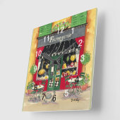 Fromagerie French Cafe Clock Vierkante Klok (Hoek)