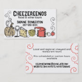 fromages fruits vin chef traiteur carte de visite (Devant / Derrière)