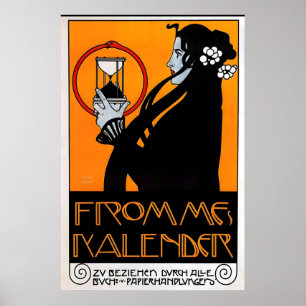 Fromme's Kalender 1899 POSTER PRINT A5A1 Antiek