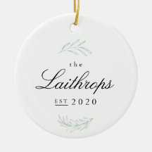 Fronds Élégants Nouveau marié Premier ornement de