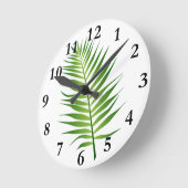 Fronisch ontwerp van fern Leaf Ronde Klok (Hoek)