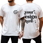 Front and Back Design Custom Logo Personalized<br><div class="desc">This Front and Back Design Custom Logo Personalized T-Shirt is an ideal choice for businesses, teams, and events looking to make a lasting impression. With customizable front and back options, you can prominently display your company logo, team logo, or personal design. Whether you're looking for a bold statement piece or...</div>