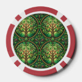 Front and back view of a poker chip  (Achterkant)