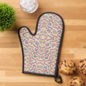 Front and back view of an oven mitt (De haut en bas)