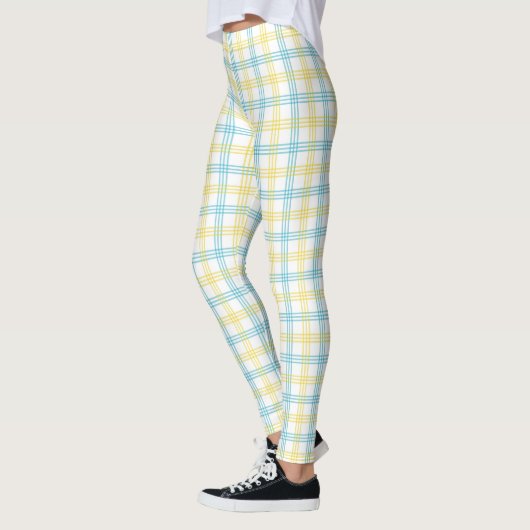 Front and back views of plaid leggings (Gauche)