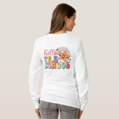 Front-back design dubbelzijdig voorschoolse leerkr t-shirt (Achterkant volledig)