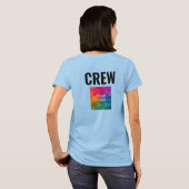 Front & Back Print Womens Crew Personeel Uw Logo t T-shirt (Achterkant volledig)