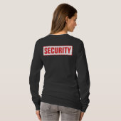 Front & Back Print Womens Long Sleeve Security T-shirt (Achterkant volledig)