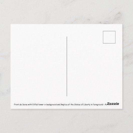 Front de Seine and Eiffel Tower - Parijs, Frankrij Briefkaart (Achterkant)