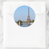 Front de Seine and Eiffel Tower - Parijs, Frankrij Ronde Sticker (Tas)