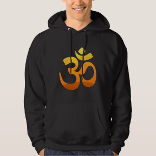 Front Design Om Mantra Symbol Yoga Asana Mannen Hoodie