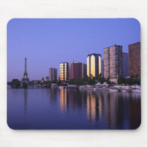 Front du Seine en Eiffeltoren, Parijs, Frankrijk Muismat