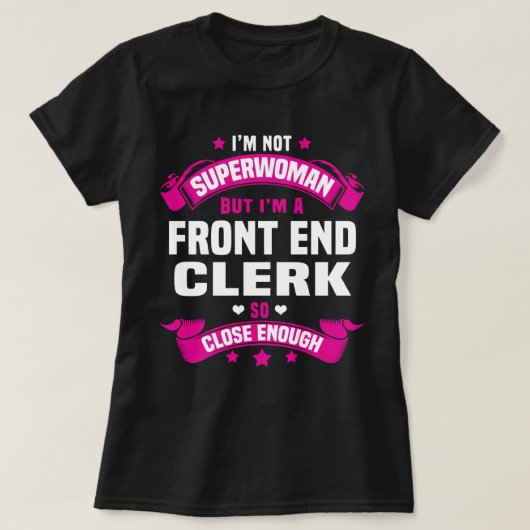 front end clerk t-shirt (Design voorkant)