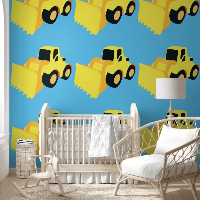 Front End Loader Constructie Jongens Kinderkamer S Behang (Kinderen)