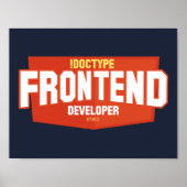 Front-end ontwikkelaar poster (Voorkant)