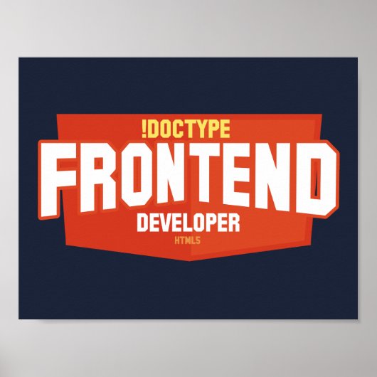 Front-end ontwikkelaar poster (Voorkant)