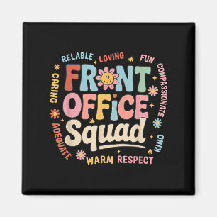 Front Kantoor Squad Kleurrijke Team Waardering Quo Magneet