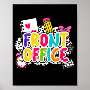Front Office Droomteam Roze Strik Schoolpersoneel Poster