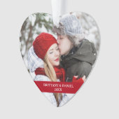 Front photo couple| Snowflakes Back Red Heart (devant)